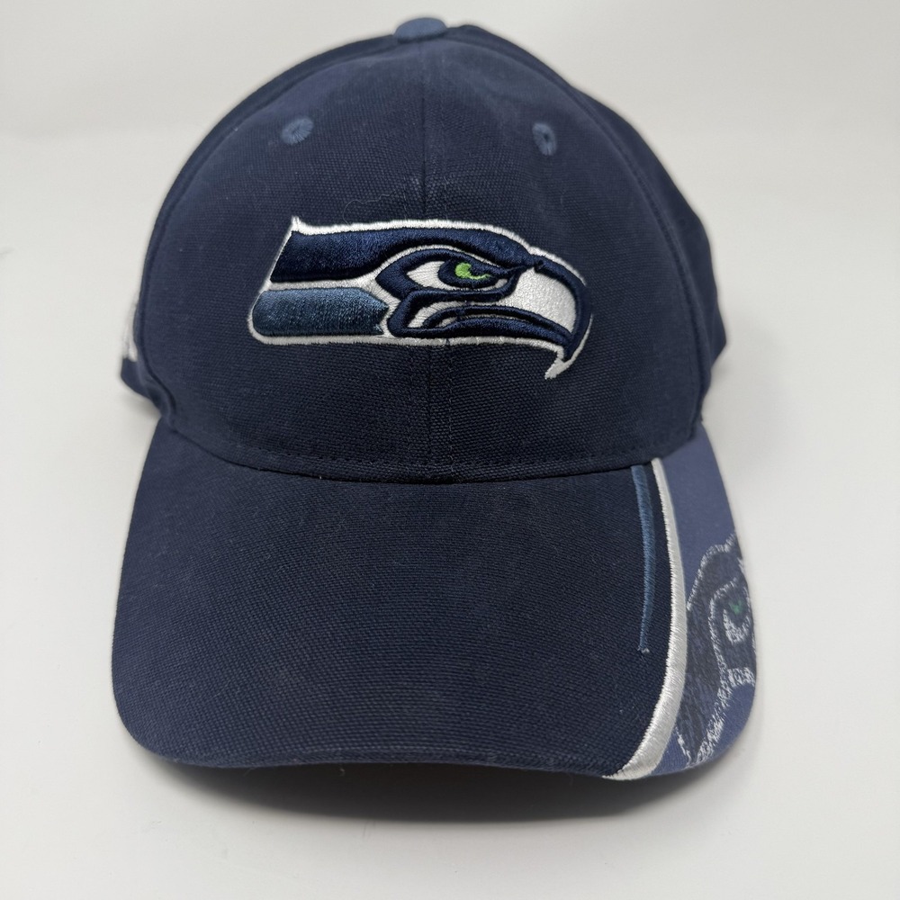 Seattle Seahawks Hat Cap Strap Back Mens NFL Football‎ Adjustable Embroidered